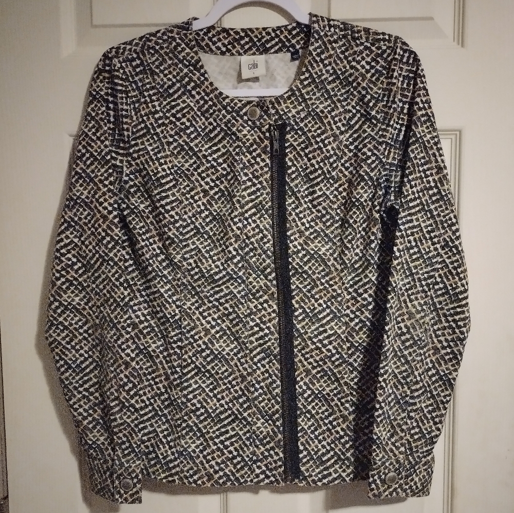 Cabi Cliffside Moto Zip Up Jacket Sz S